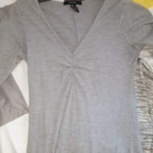 Gray sweater dress